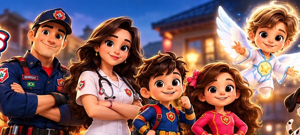 Família de heróis do universo original Heróis da Diversão